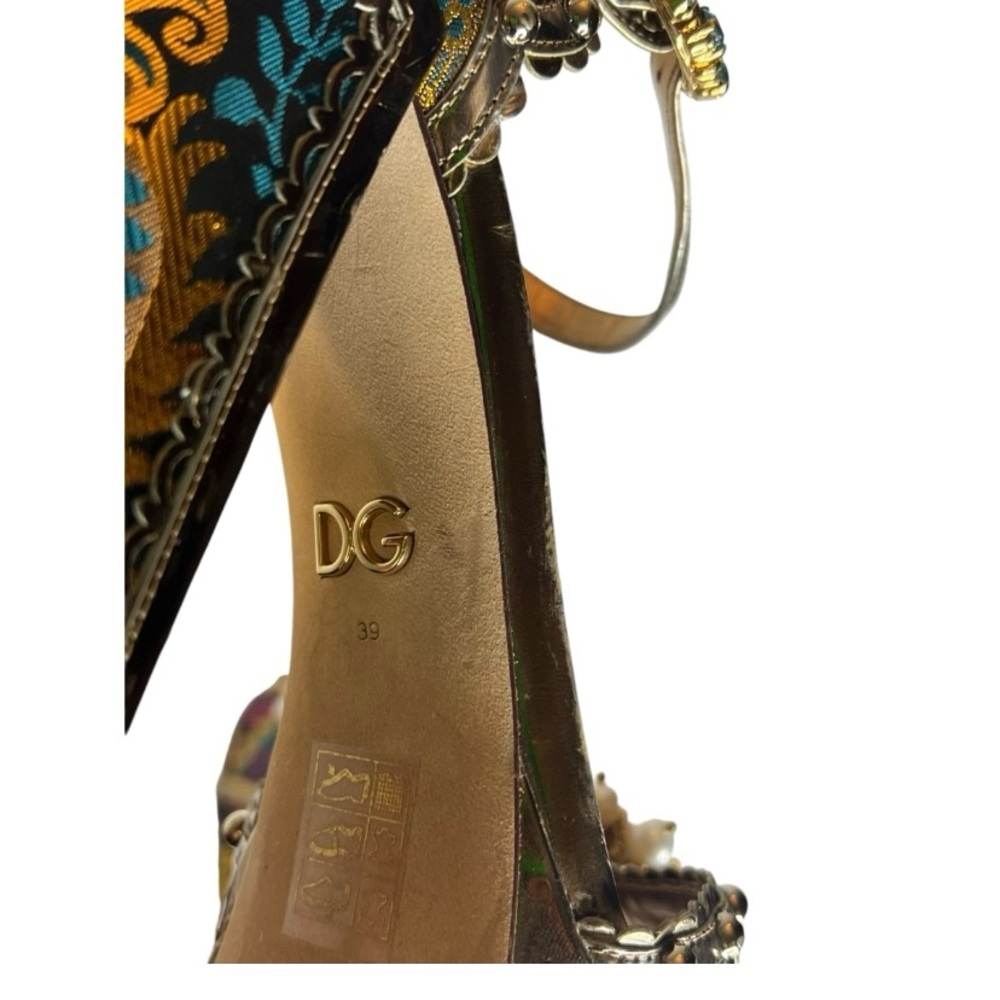 Dolce & Gabbana Gold and Jewel-Toned Heels - Picture 4 of 9